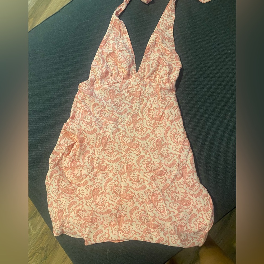 Cotton Candy Pink Paisley Mini Dress